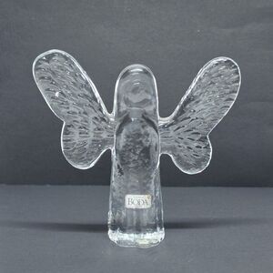 VTG Kosta Boda Swedish Art Glass Textured Angel Figurine By Bertil Vallien 5½"